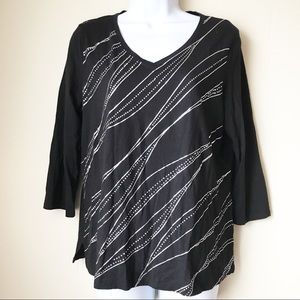 Zenergy Chico’s Top Shirt Black Size 1